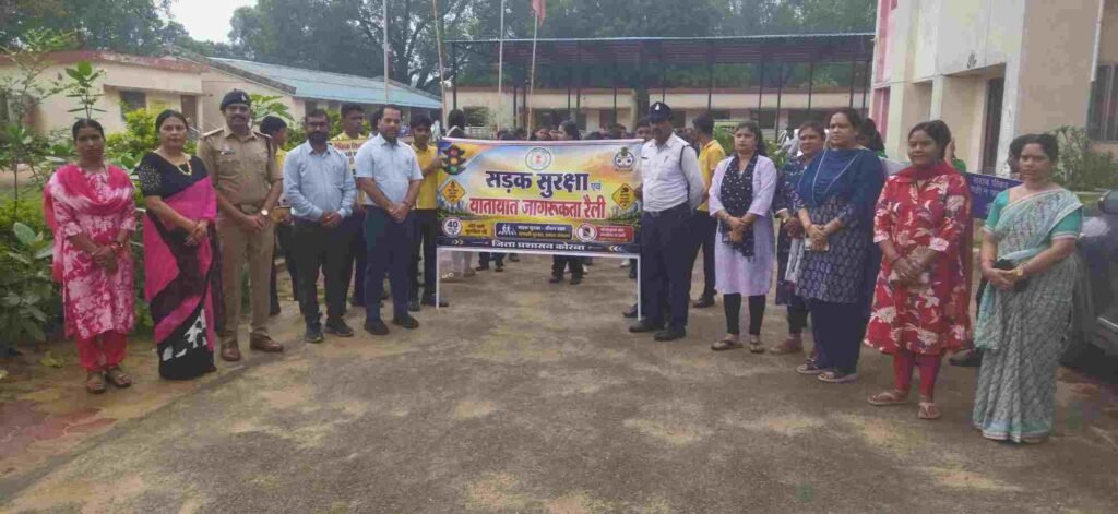 कोरबा: सड़क सुरक्षा जागरूकता रैली में छात्राओं ने दिया सुरक्षित यातायात का संदेश…